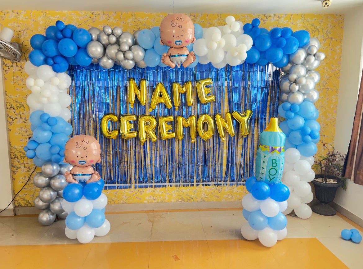 Blue Theme Balloon Ring Birthday