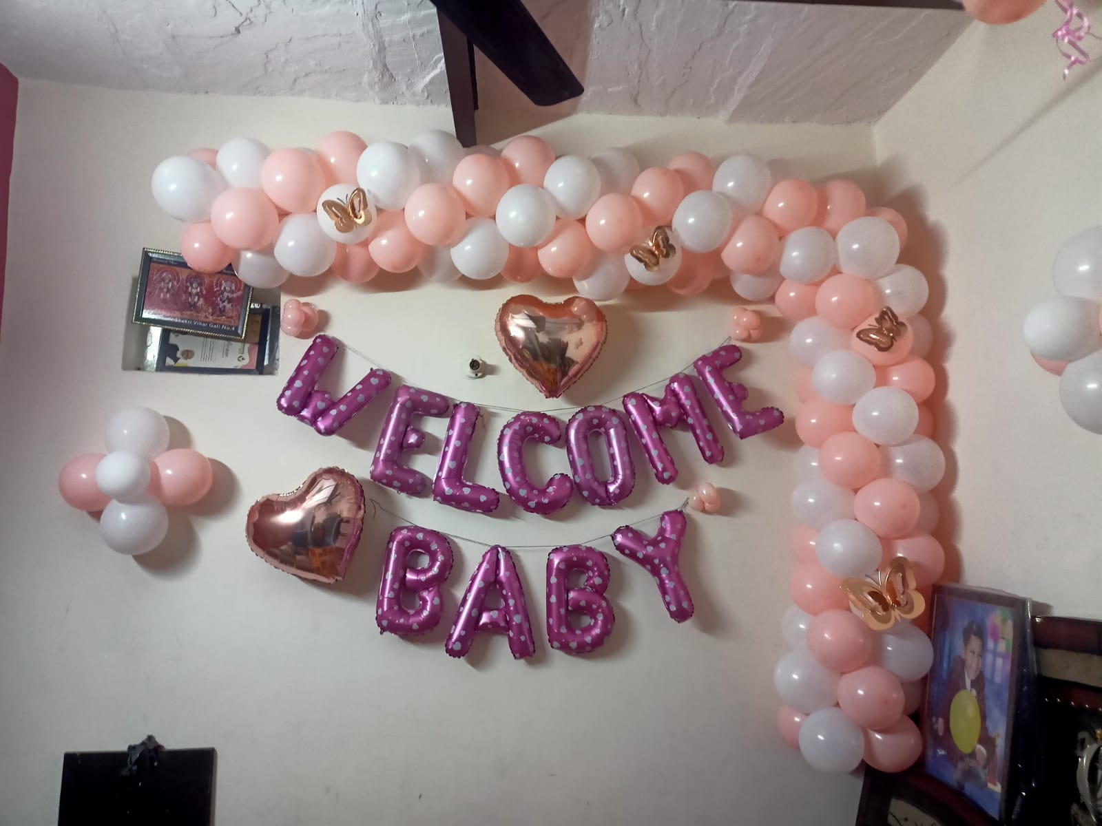 Welcome Baby Girl Ring Decoration