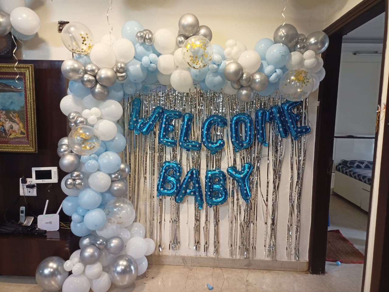 Welcome Baby Boy Teddy Bear Theme